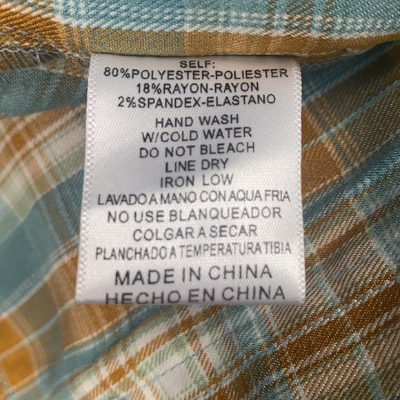 LISTICLE Plaid Button-Up Elastic Back Bell Pants - Picture 7 of 7